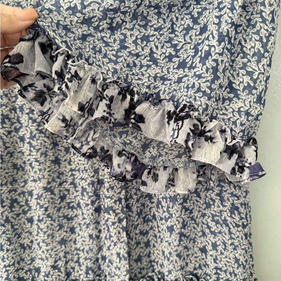 Misa Los Angeles Navy Floral Long Sleeve Dress - Picture 4 of 7